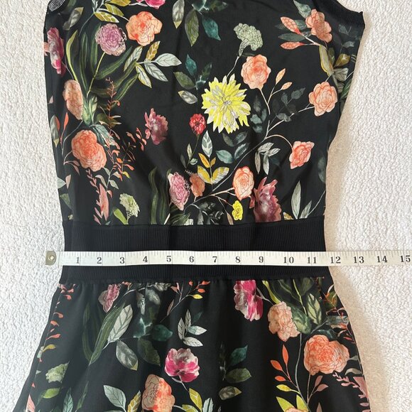 Theory Lewie Silk Combo Floral Dress - Picture 8 of 9